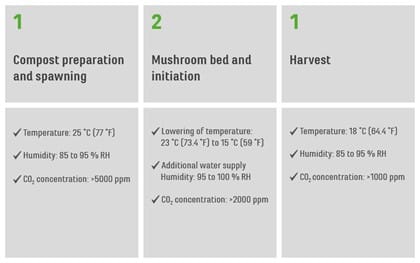 Airconditioningsystemen voor champignonteelt: het kiezen van de juiste sensoren is cruciaal 1