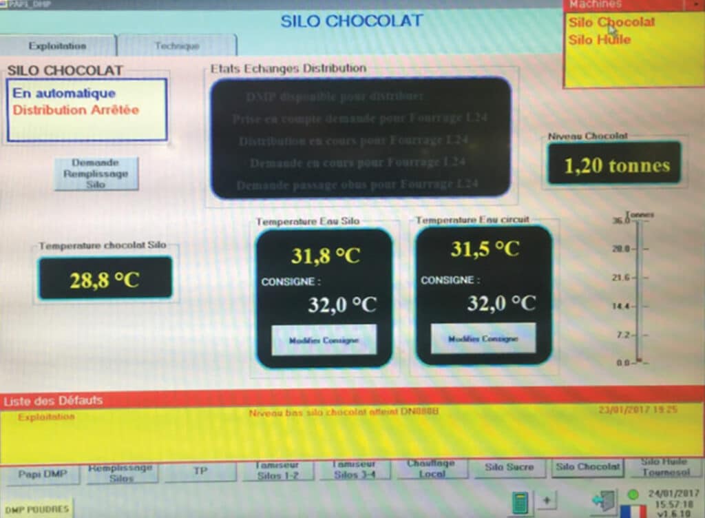 Niveaumeting van vloeibare chocolade 3