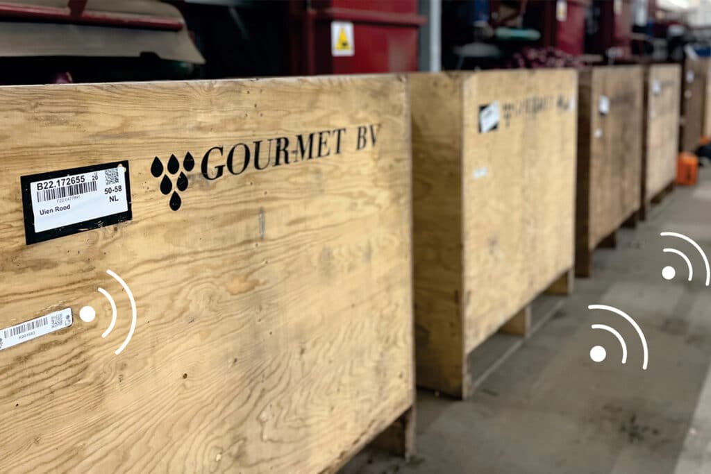 Gourmet traceert bewaarkisten met uien automatisch met RFID Asset Tracking 1