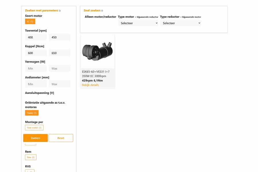 Uitgebreide configurator berekent in geen tijd juiste aandrijvingsoplossing 1