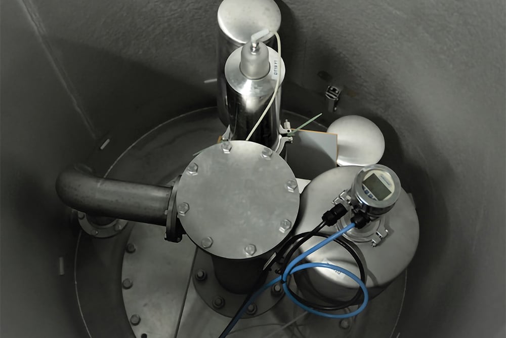 Hydrostatische niveaumeting in buffertanks in brouwerij 2