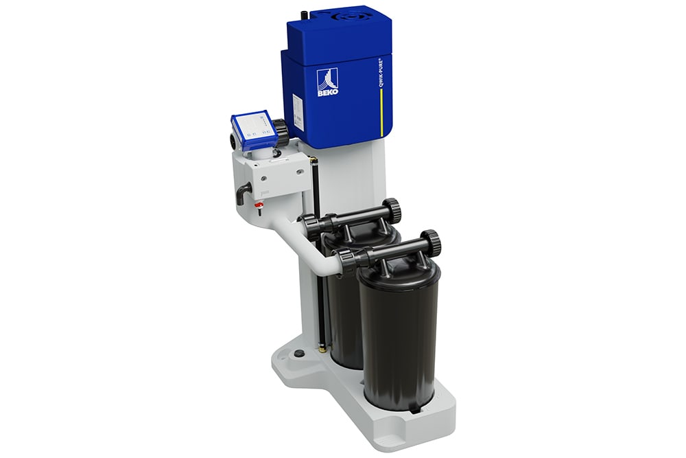 Qwik-Pure olie-waterafscheider met gesloten, ergonomisch cartridgesysteem 1