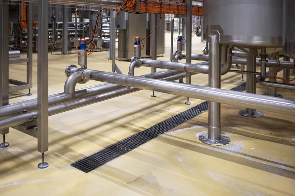 Hygiënische en efficiënte waterafvoer doorheen hele brouwerij 2