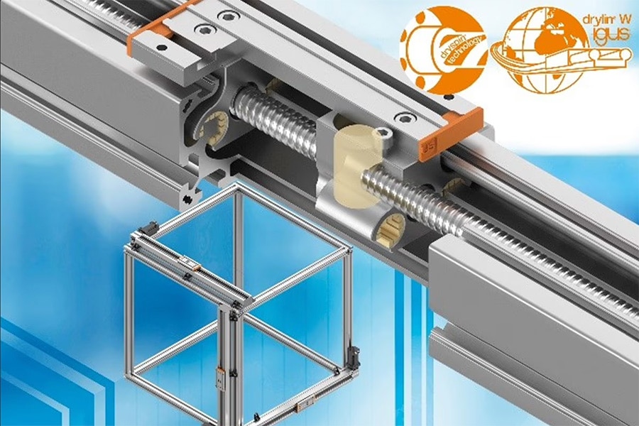 Snelle montage met verschillende aansluitmogelijkheden: drylin lineaire as SLX voor lasten tot 500 kg 10